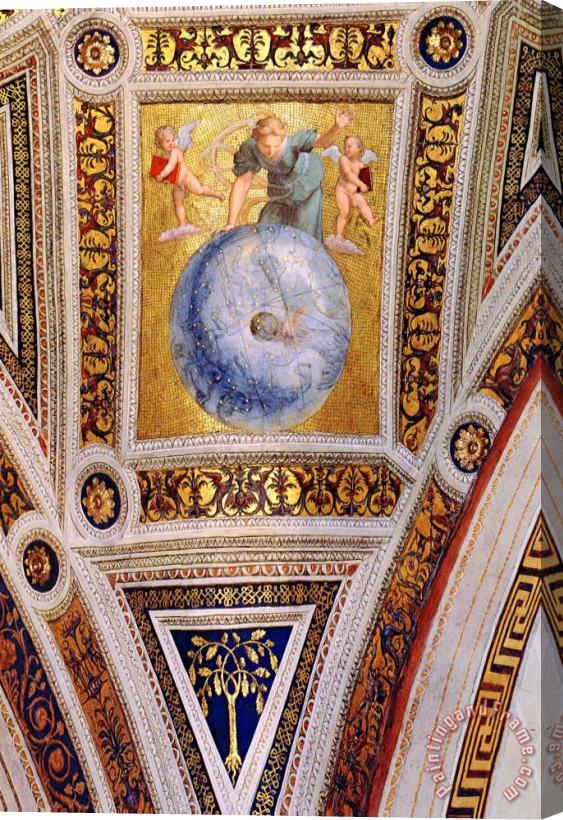 Raphael The Stanza Della Segnatura Ceiling Prime Mover [detail 1] Stretched Canvas Print / Canvas Art